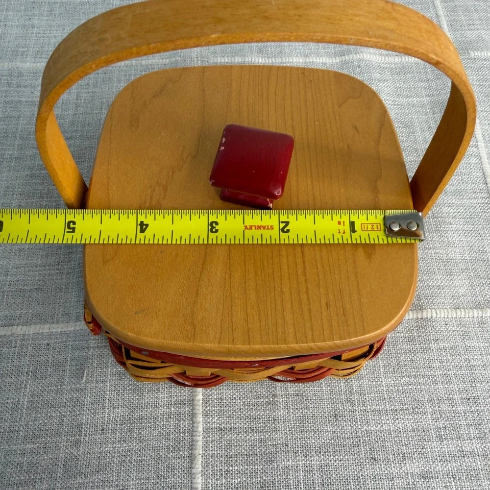 Longaberger Small Square Basket w Lid Cottagecore Tree‎ Trimming 2000